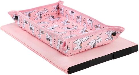 QISHENG Children's tray table cover, foldable plane travel manager, pocket design, children's travel essentials, plane，train，car friendly, light and machine washable. in Kuwait
