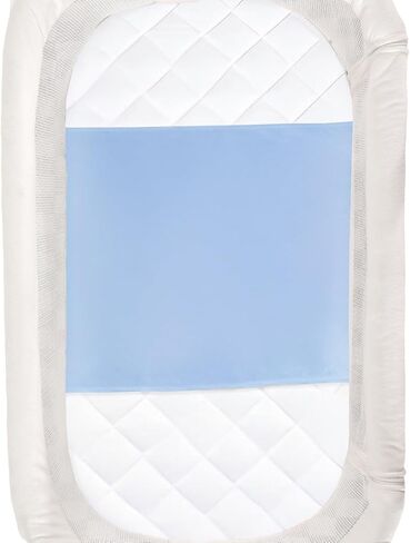 PROMEED 100% Mulberry Silk Bassinet Sleeve for Baby Bald Spots, Preminium 23 Momme Silk Bassinet Half Sheet for Baby Hair Loss (White) in Kuwait