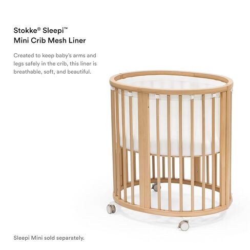 Stokke Sleepi Mini Mesh Liner V3, White - Compatible with Sleepi Mini V3 - Breathable 3D Mesh for Safe Sleep - Machine Washable in Kuwait