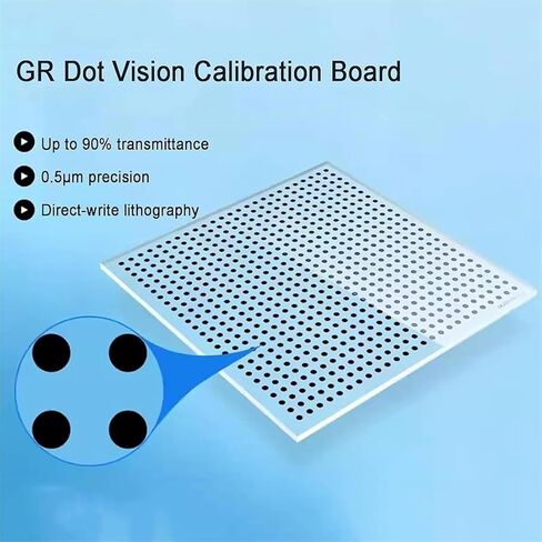 Camera Vision Calibration Board, 4 Inch Microscope Lens Test Chart, Accuracy ±1.0um and 90% Light Transmission, Lens Calibration Chart for Studio Photography Inspection in Kuwait