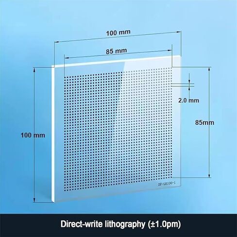 Camera Vision Calibration Board, 4 Inch Microscope Lens Test Chart, Accuracy ±1.0um and 90% Light Transmission, Lens Calibration Chart for Studio Photography Inspection in Kuwait