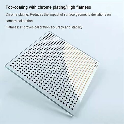 Camera Vision Calibration Board, 4 Inch Microscope Lens Test Chart, Accuracy ±1.0um and 90% Light Transmission, Lens Calibration Chart for Studio Photography Inspection in Kuwait