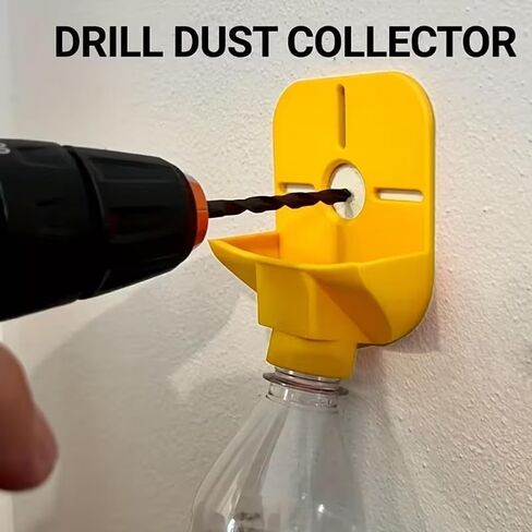 Drill Dust Collector Wall Dust Catcher Tool No Drill Installation Dust Collector for Drilling Clean Wall Home Repair Tool(Orange) in Kuwait