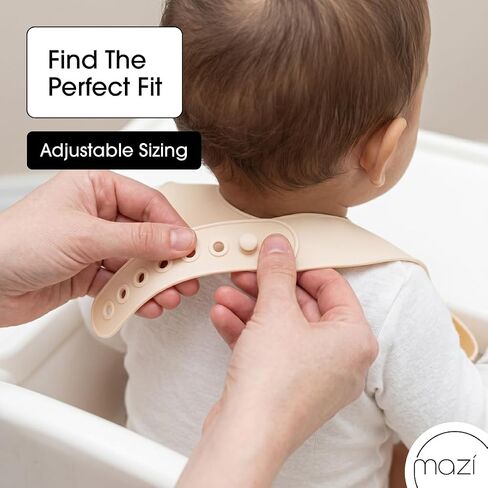 Silicone Baby Bibs 2-Pack – Waterproof Adjustable Baby Bibs for Boys & Girls, Soft BPA-Free Feeding Bibs with Deep Food Catcher Pocket, Easy-Clean Dishwasher Safe Toddler Bibs, Olive Green & Cream in Kuwait