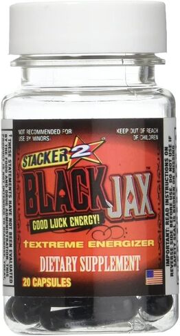 Black Jax Good Luck Energy Extreme Energizer Dietary Supplement 20ct Capsules/Bottle (Lot of 6 X) = 120 Capsules in Kuwait