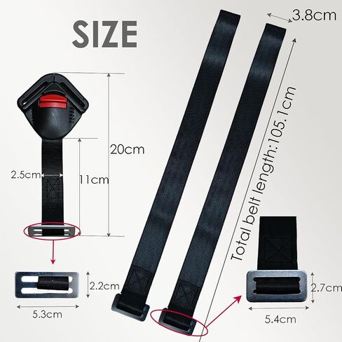 Universal Baby Highchair Stroller Pushchair 5pt 5 Point Harness with Locking Buckle, Baby Seat Chest Harness Clip Buckle with Harness Straps Width 38mm/1.5in in Kuwait