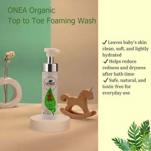 ONEA Baby Top to Toe Wash - Tear-Free Baby Shampoo and Body Wash for Sensitive Skin - Hydrating and Gentle Bath Infused with Kakadu Plum - 6.8 oz in Kuwait