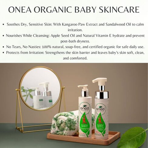ONEA Baby Top to Toe Wash - Tear-Free Baby Shampoo and Body Wash for Sensitive Skin - Hydrating and Gentle Bath Infused with Kakadu Plum - 6.8 oz in Kuwait