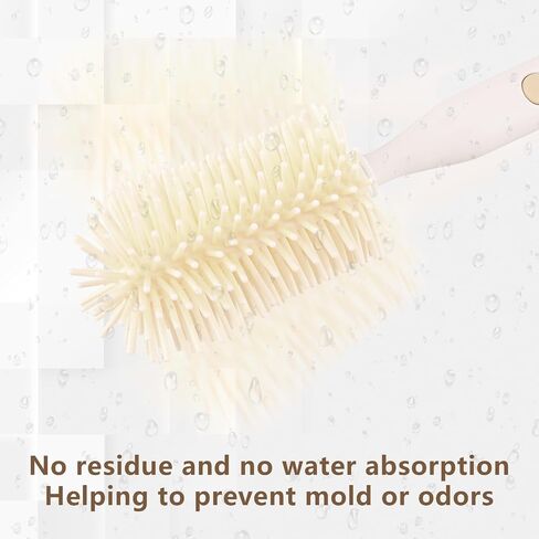 3-Pack Silicone Baby Bottle Brush, Bottle Cleaner, with Convenient Hang Up, Food Grade Silicone, Effortless Scrubbing Cleaning Brushes for Long Narrow, Sports, Baby Bottles (Latte) in Kuwait
