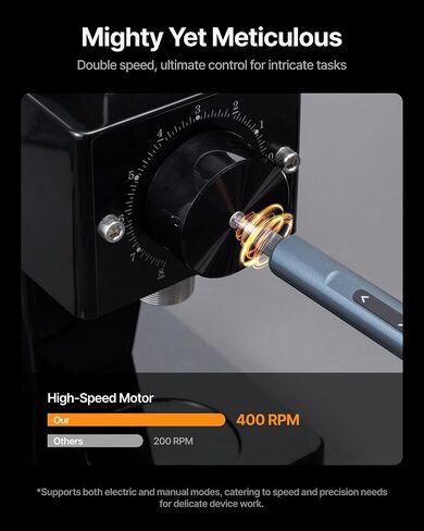 xTool Selected Mini Electric Screwdriver, 52-in-1 Precision Screwdriver Set Electric 400RPM 5 Torque Settings, 48 Drill Bits, Pry Bar, Led, Tweezers, Electric Precision Screwdriver Kit for Pc Building in Kuwait