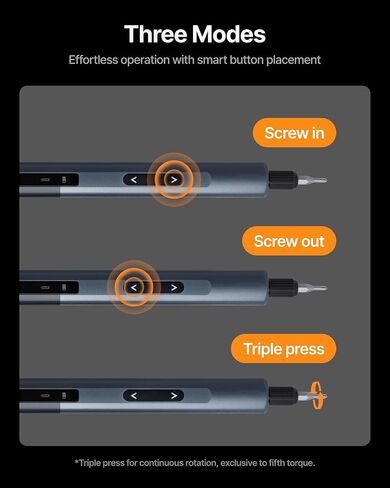 xTool Selected Mini Electric Screwdriver, 52-in-1 Precision Screwdriver Set Electric 400RPM 5 Torque Settings, 48 Drill Bits, Pry Bar, Led, Tweezers, Electric Precision Screwdriver Kit for Pc Building in Kuwait