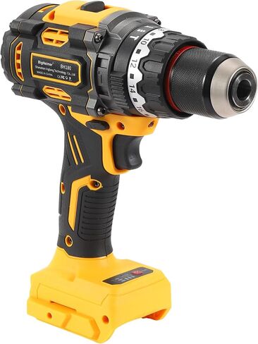 Brushless Hammer Drill for DEWALT 20V Battery, 1416In-lbs Torque 1/2-Inch | Tool Only, No Battery or Charger; Gyroscope Anti-Twist; 21+1 Clutch; 0-2000 RPM; All-Metal Chuck; LED Work Light in Kuwait