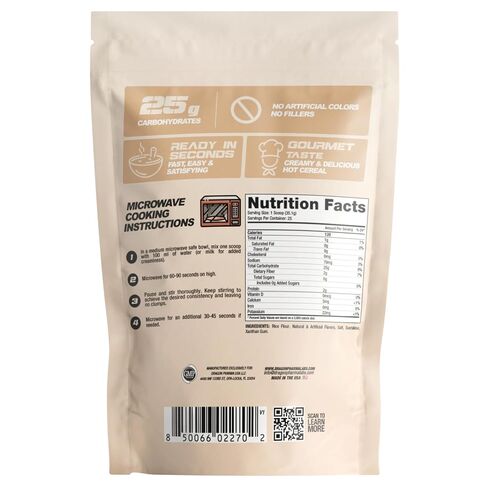 Dragon Pharma Creamy Rice Cereal, Gourmet Taste, Delicious Hot Cereal, Ready in Seconds, 25g Carbs (25 Servings, Vanilla White Chocolate) in Kuwait