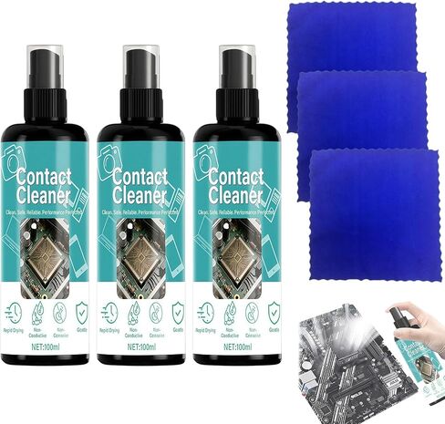 2026 New Rapid-Drying PCB & Motherboard Cleaner for PCB & Motherboard Repair, 100ml Fast Drying Electronic Contact Cleaner Spray, Contact Cleaner Electronics, Mainboard Cleaning Solution (A, 1Pc) in Kuwait