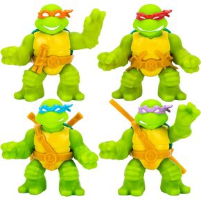 Heroes of Goo Jit Zu Teenage Mutant Ninja Turtles | 4 Pack | Super Oozy Toy Figures | Classic Donatello, Classic Michelangelo, Classic Leonardo & Classic Raphael | with Different Colored Mutations