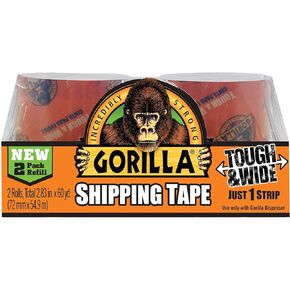 Gorilla Packaging Tape 72mm x 27m Refill Pack of 2