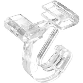 Clip Strip J Hook Hinged Sign Holder for Drop Ceiling, Easy to Add to Ceiling Rail T-Bars Corp., 12 Pack