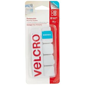 العلامة التجارية VELCRO "علامة VELCRO - مربعات تثبيت قابلة للإزالة، تزيين خالٍ من التلف، 3/4 بوصة"، عبوة من 8 بوصات (95190)