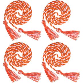 uxcell 4Pcs Graduation Honor Cord 67" with Tassel Polyester Braided Honor Cord Graduation Ropes for Graduation Party Ceremonies Graduates (Gold/Black)