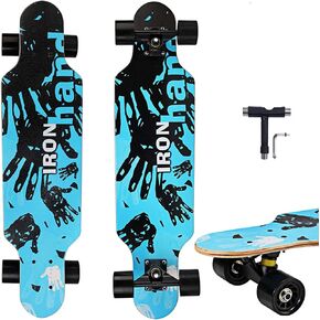 لوح تزلج طويل مقاس 31 بوصة، لوح تزلج طويل منحوت بالكامل للمبتدئين، يتضمن أداة على شكل حرف T in Kuwait