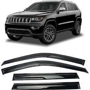 NOPOCA Sun Rain Snow Guard واقيات النوافذ منحرف الرياح تناسب 2008-2018 دودج جراند كارافان ول2008-2016 كرايسلر تاون آند كانتري 94251 4 قطع
