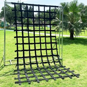 Climbing Cargo Net 11 ft X 6 ft - Cargo Net for Climbing Adults - Climbing Net for Swingset - Climbing Net Outdoor-Black (132 inch x 72 inch) in Kuwait