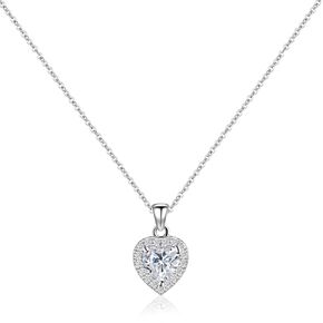 Silver Heart Necklace 925 Sterling Silver Necklace for Women Diamond Pendant Necklace Heart Birthstone Necklace Necklaces for Women Trendy
