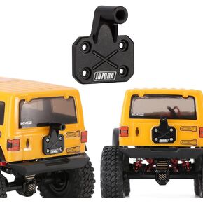 INJORA Spare Tire Carrier Wheel Mount Holder CNC Aluminum Spare Tire Carrier for Axial SCX24 JLU AXI00002 1/24 RC Crawler Upgrade Parts