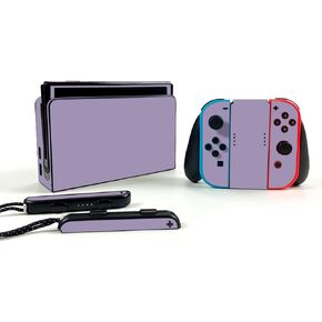 MightySkins Skin Compatible with Nintendo Switch OLED - Solid Lavender | Protective, Durable, and Unique Vinyl Decal wrap Cover | Easy to Apply, Remove, and Change Styles | Made in The USA