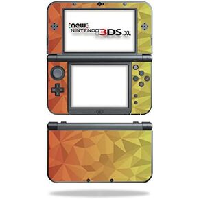 MightySkins Skin Compatible with New Nintendo 3DS XL (2015) Case wrap Cover Sticker Skins Red Orange Polygon