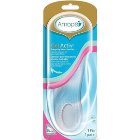 Amope GelActiv Everyday Heels Insoles for Women, 1 pair, Size 5-10