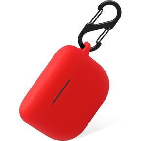 Geiomoo Silicone Case for Jabra Elite 8 Active, Jabra Elite 10, Protective Cover with Carabiner (Black)