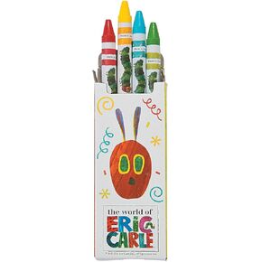 Fun Express Very Hungry Caterpillar 4Pc Crayon Boxes - 24 Pieces - Educational And Learning Activities For Kids