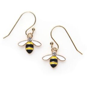 Honey Bumble Bee Dangle Earrings for Women Girls 14k Gold Filled Wires Handmade USA