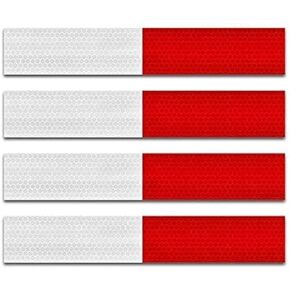 Reflective Tape ，Reflective Tape for Trailers， 2"x12'', 20pack Waterproof Self Adhesive Auto Truck Safety Reflector Strips Hazard Caution Warning Sticker for Road Signs, Trucks, RVs, Cars - 20 pack1