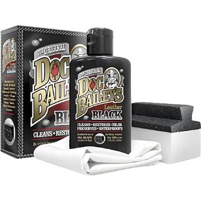 Re-Dye Kit for Black Leather Exotic Auto Interior or Exterior- Recolor & Restore Faded, Cracked, & Scuffed Leather Seats, Dashboards, Rubber Trim, Fender Flare and Other Car Accessories