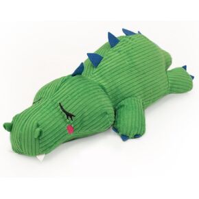ZippyPaws Snooziez with Shhhqueaker - Alligator Dog Toy with Silent Squeakers, Quiet Puppy Toys for Boy and Girl Dogs, Small Plush Dog Gifts