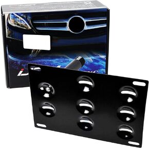 iJDMTOY No Drill Front Bumper Tow Hook License Plate Mounting Bracket Adapter Kit Compatible with Mercedes W205 C-Class X204 GLK-Class X205 GLC-Class W212 W213 E-Class W166 GLE-Class