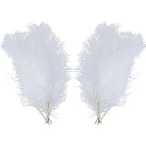 vipolish 50 PCS 6-8 Inch Fluffy Ostrich Feathers Wedding Flower Arrangement Feathers for DIY Crafts Hat Decoration Stage