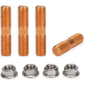 PSLER M10x1.50 Threaded T3 T4 T6 Turbo Screw and Nuts High Strength Turbo Stud Kit Flange Nuts Set of 4