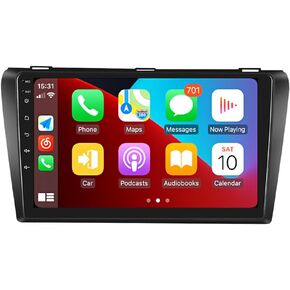 Android 13 for Mazda 3 Radio 2004-2009 with Wireless Carplay&Android Auto 9"" Touch Screen with Car Stereo GPS WiFi Bluetooth FM Backup Camera SWC (2GB RAM+32GB ROM)