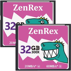 ZenRex 32GB 2 Pack CompactFlash Memory Card CF Card UDMA High Speed for Camere
