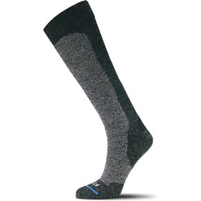 FITS Medium Ski Sock, Unisex Over-the-calf Merino Wool Moisture-Wicking, Breathable, Odor Resistant, Ski & Snowboarding Socks