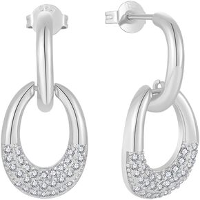 VA JENT Drop and Dangle Earrings Geometric U-Shaped Small Earrings,Comfortable Hoop Earrings for Women