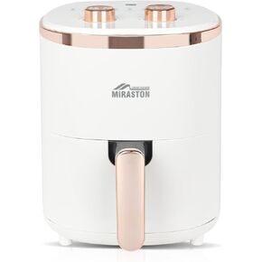 Air Fryer 3.6 QT, Manual Control Mechanical Knob Air Fryers, Small Yet Surprisingly Large Capacity, Oilless Cooking for Healthier Delights, White