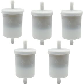 12581-43012 Fuel Filter For Kubota 13351-43010 12581-43010 12691-43010 Inline Diesel Gasoline Fuel Filter For Kubota BX2660 BX24D BX25 BX2660D BX2670 BX2350 BX2200 BX2230 ZD25 Lawn Mowers(5 pack)