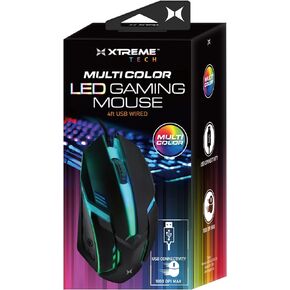 Xtreme Multicolor LED Gaming Mouse, Color Fade Lighting Effect, 1000 Max DPI, Scroll Wheel, Fast and Easy Installation to Your Computer’s USB Port