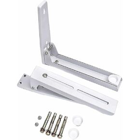 دعامة تثبيت بالميكروويف، قابلة لإعادة التتبع وقابلة للطي لفرن الميكروويف، حامل حامل مثبت على الحائط لإكسسوارات المطبخ المنزلية، أبيض in Kuwait