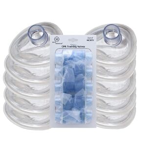 Infant Size CPR Training Masks, MCRTM-I PVC Training CPR Pocket Resuscitator Face Masks and Valves, Infant (Pack of 10)