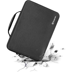 حقيبة كمبيوتر محمول صلبة Smatree مقاس 13 بوصة لجهاز Macbook pro مقاس 13 بوصة، وحقيبة Macbook Air مقاس 13 بوصة، وحقيبة حمل الكمبيوتر المحمول مقاس 13 بوصة مع جهاز iPad Pro مقاس 9.7-12 بوصة، وحقيبة كتف للكمبيوتر المحمول والكمبيوتر اللوحي (تناسب خصيصًا قابس ا